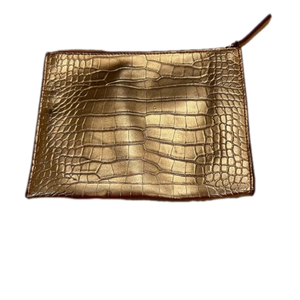 Gold Clutch Faux Alligator Texture 
Excellent condition